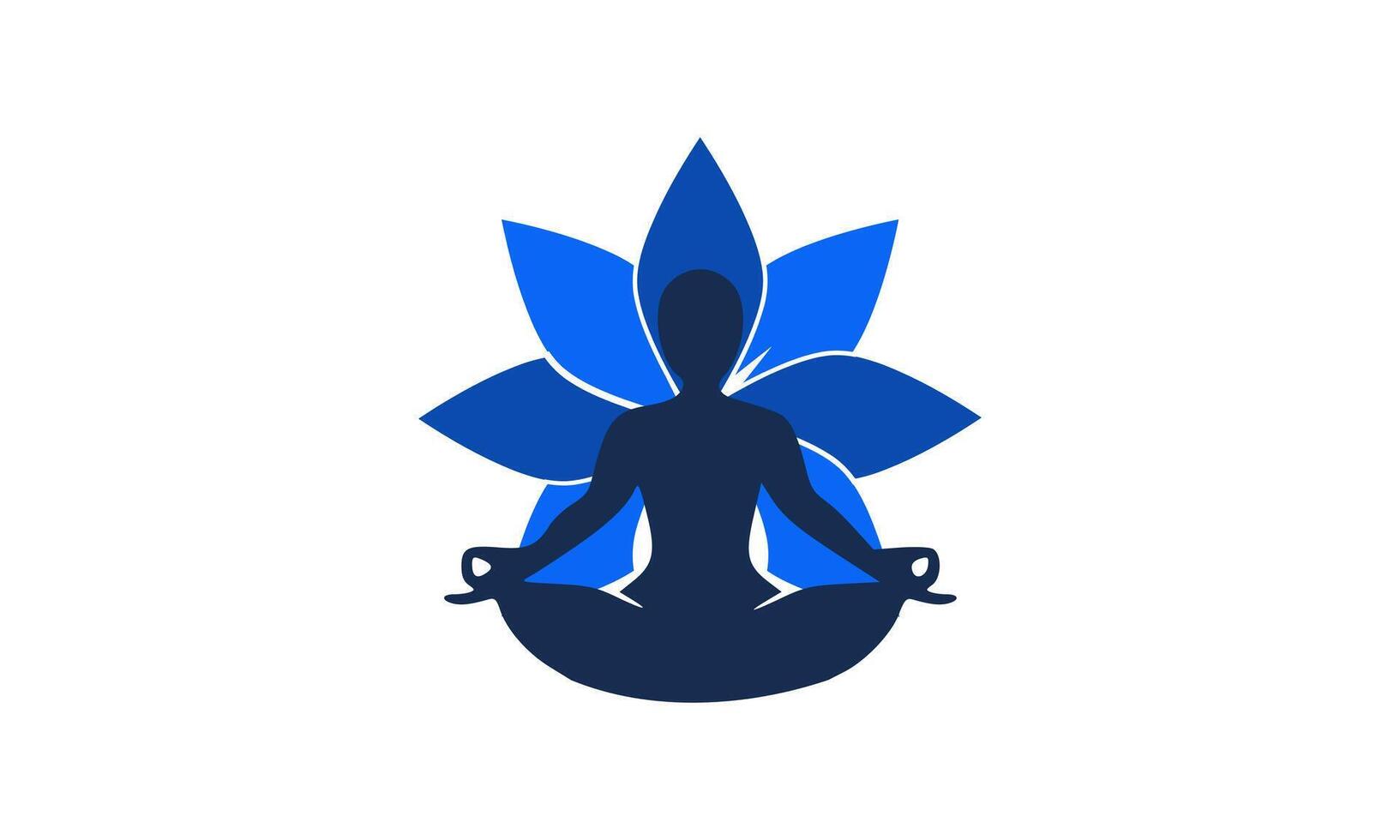 Meditation With Flower Background vector