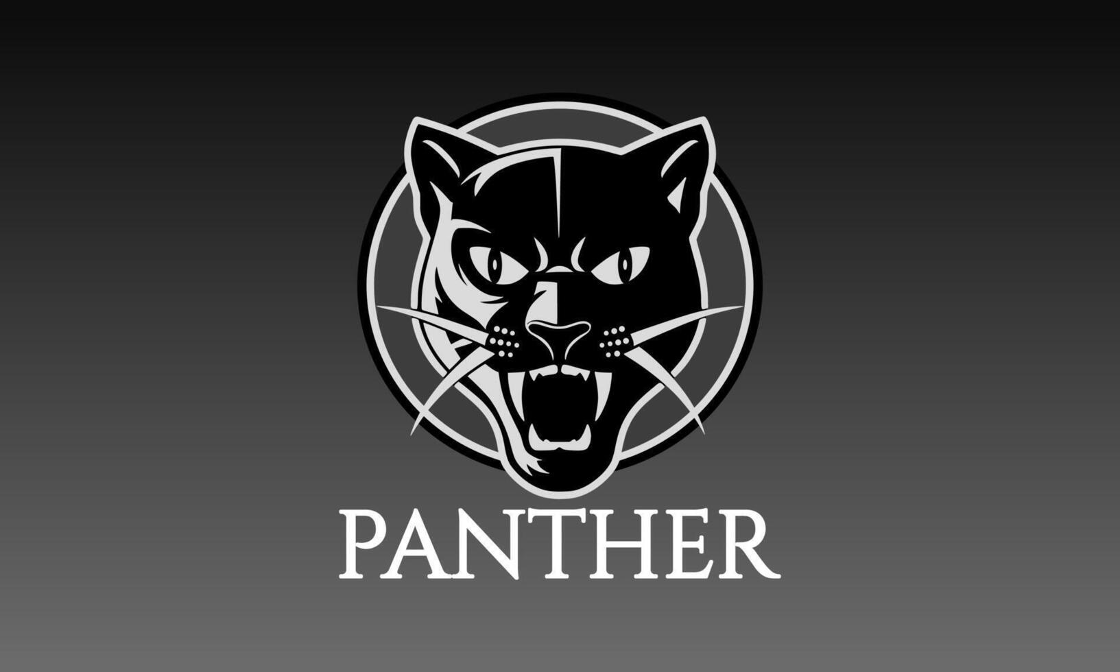 Angry Black Panther Face vector