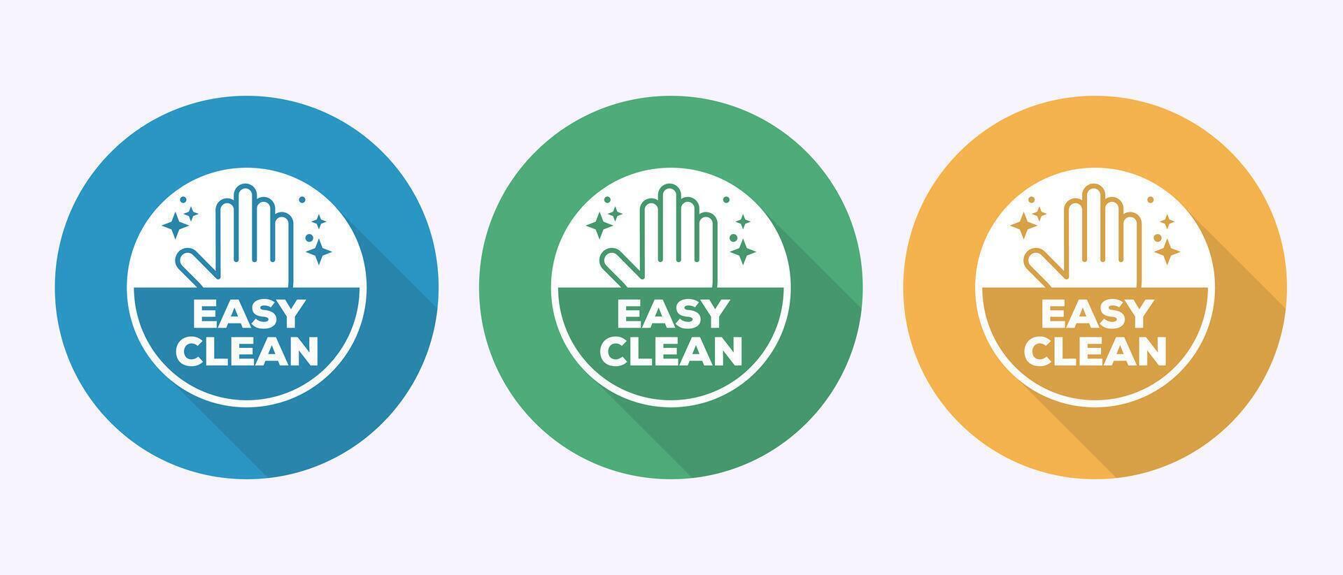 Easy cleaning icon design. Clean surface icon sign in shadow button design vector
