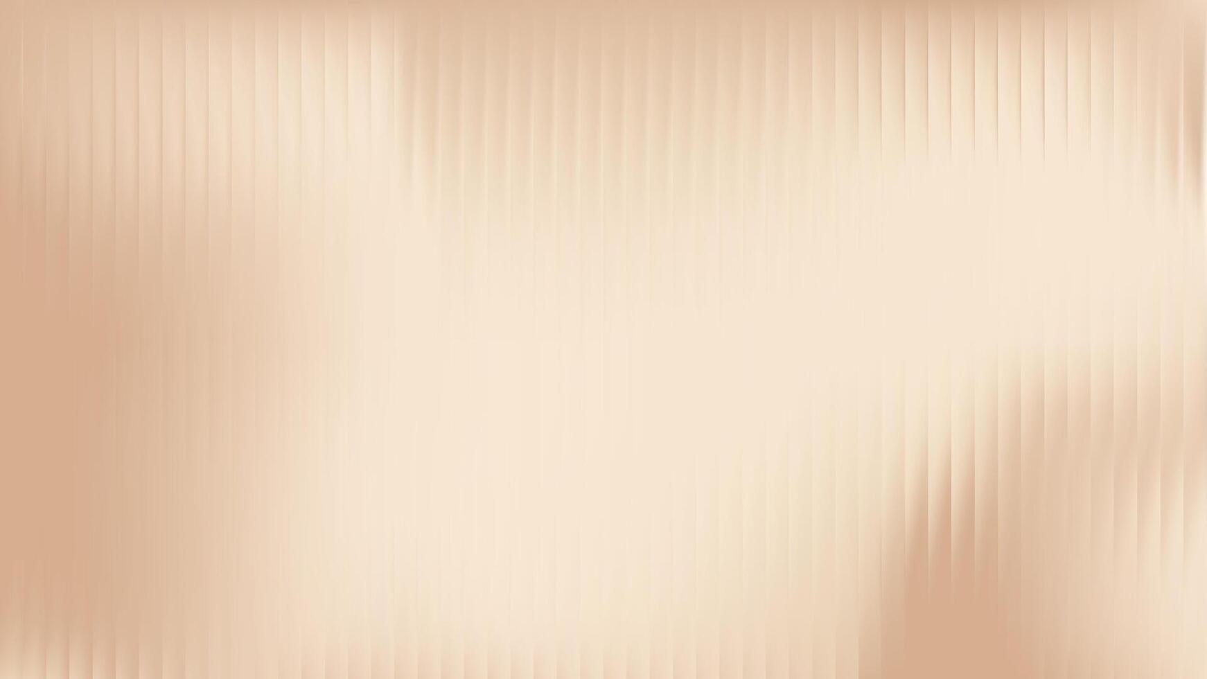 Beige ribbed glass texture. Corrugated effect panel with wave for wall with podium. Luxury tan bg for premium cosmetic. Coffee pattern on acrylic frosted sheet with aberration on vertical stripes. vector