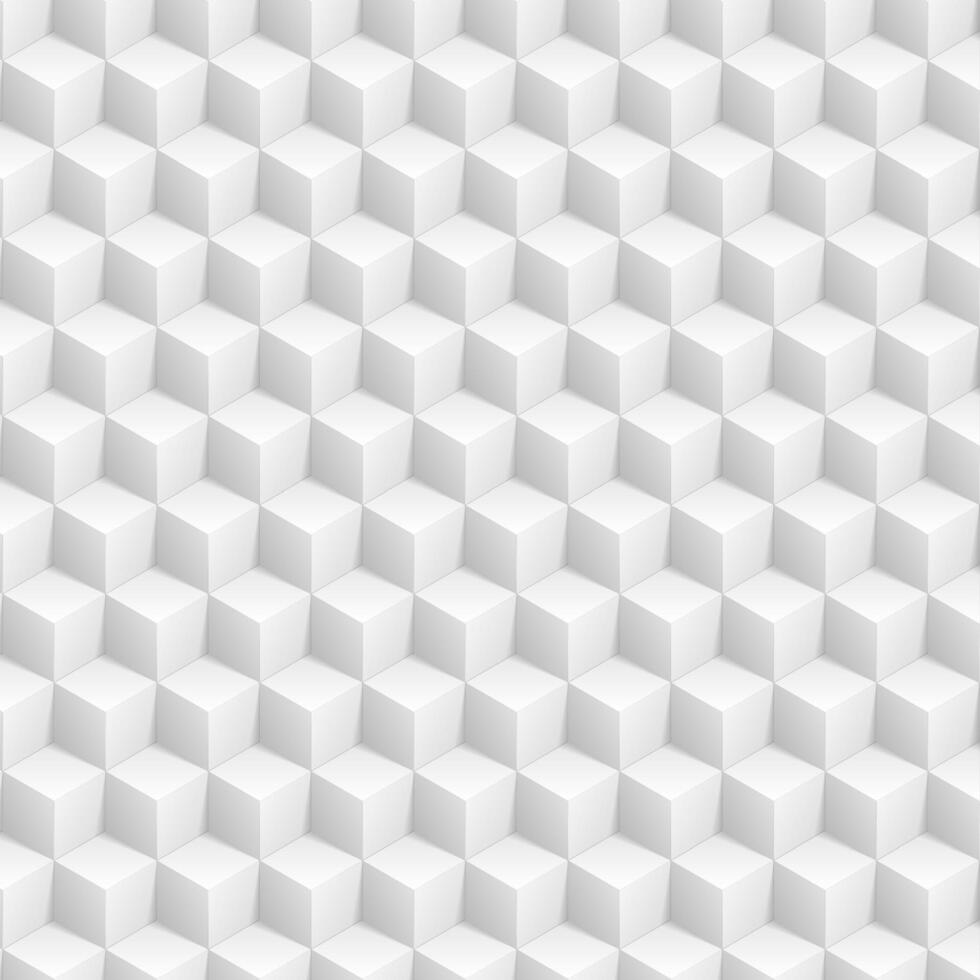 Grey abstract 3d cubes pattern vector