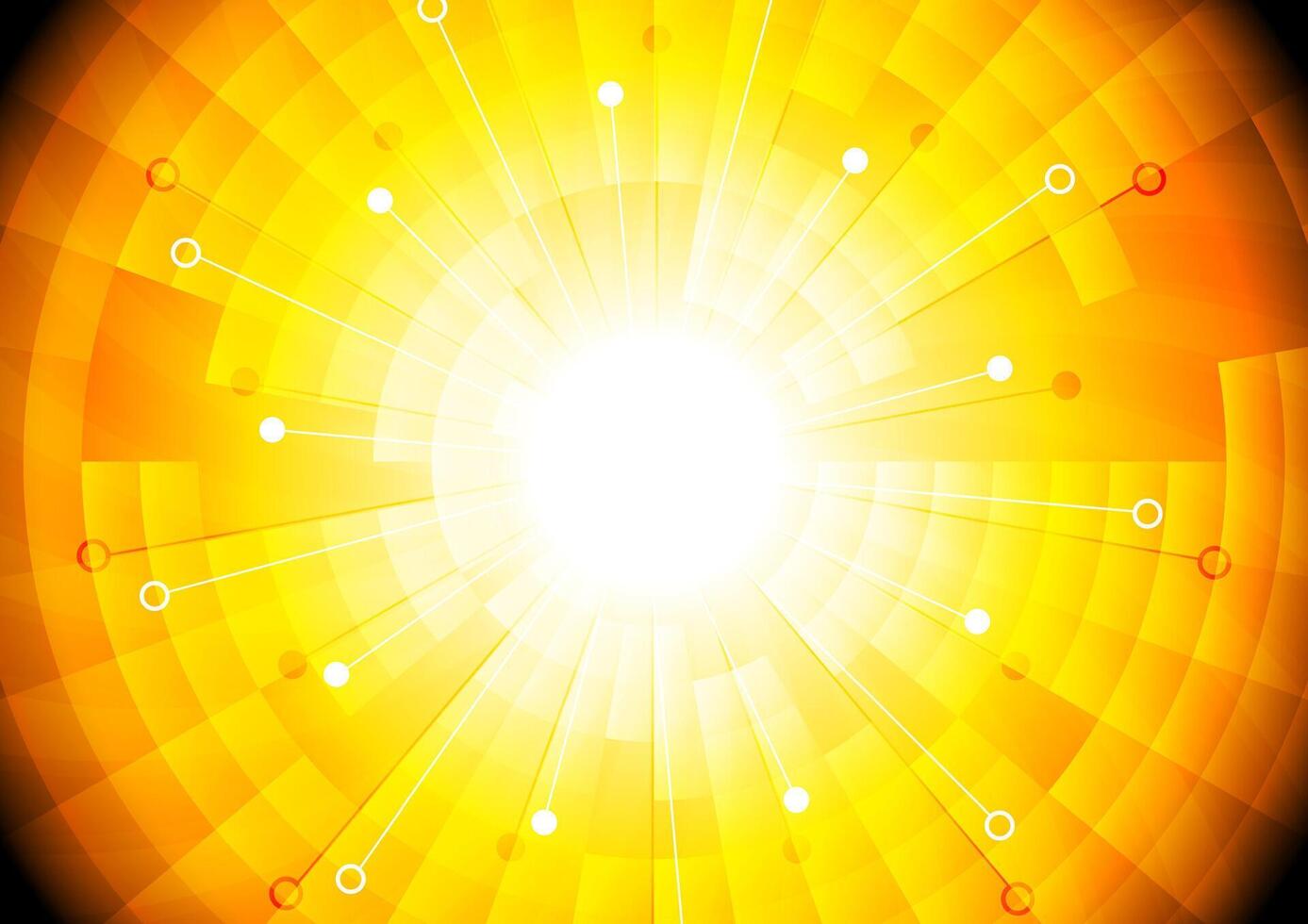 Bright orange tech background vector