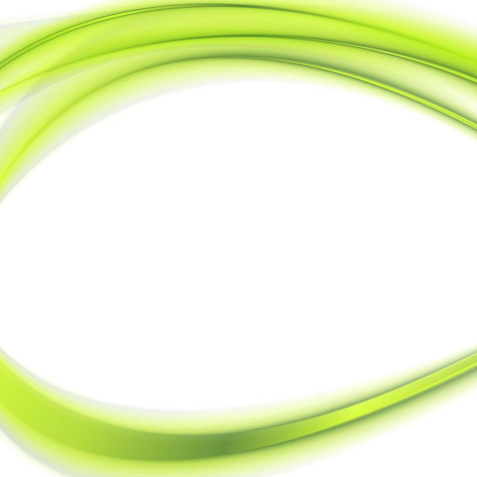 Abstract bright green wavy background vector