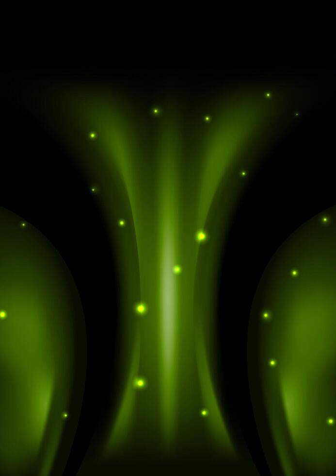 Dark green smooth abstract wavy background vector