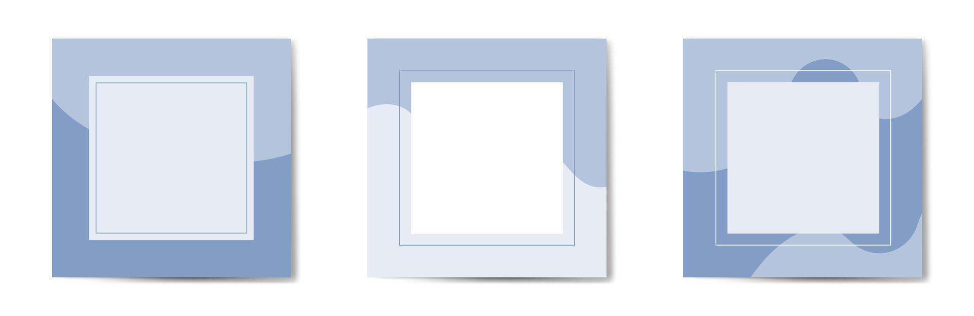 Square editable template for social media posts, minimalistic background design vector