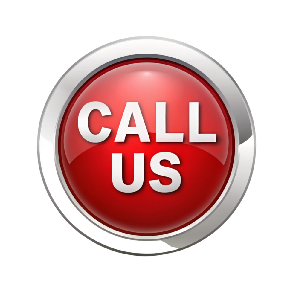 call us button red icon is isolated on transparent background png