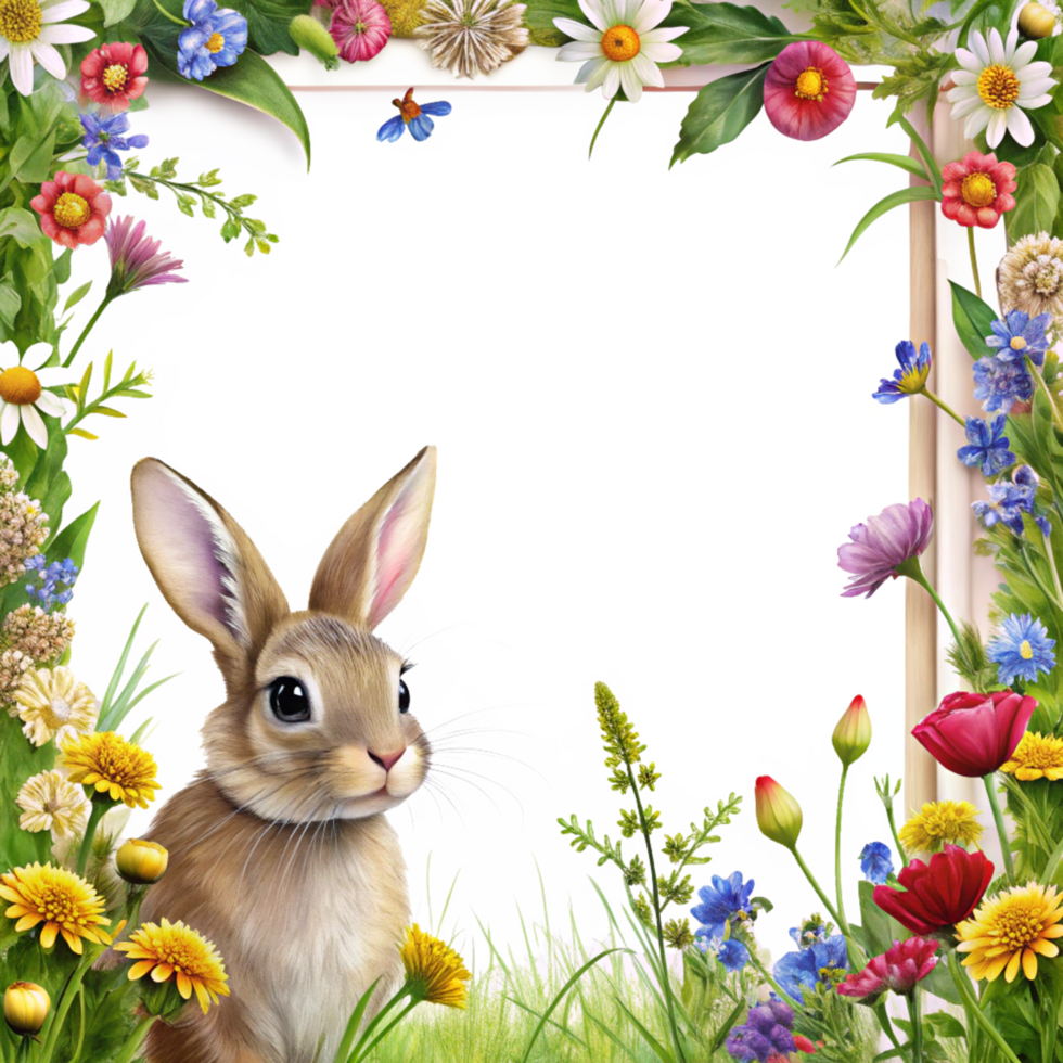 cartoon style border with square frame is isolated on transparent background png