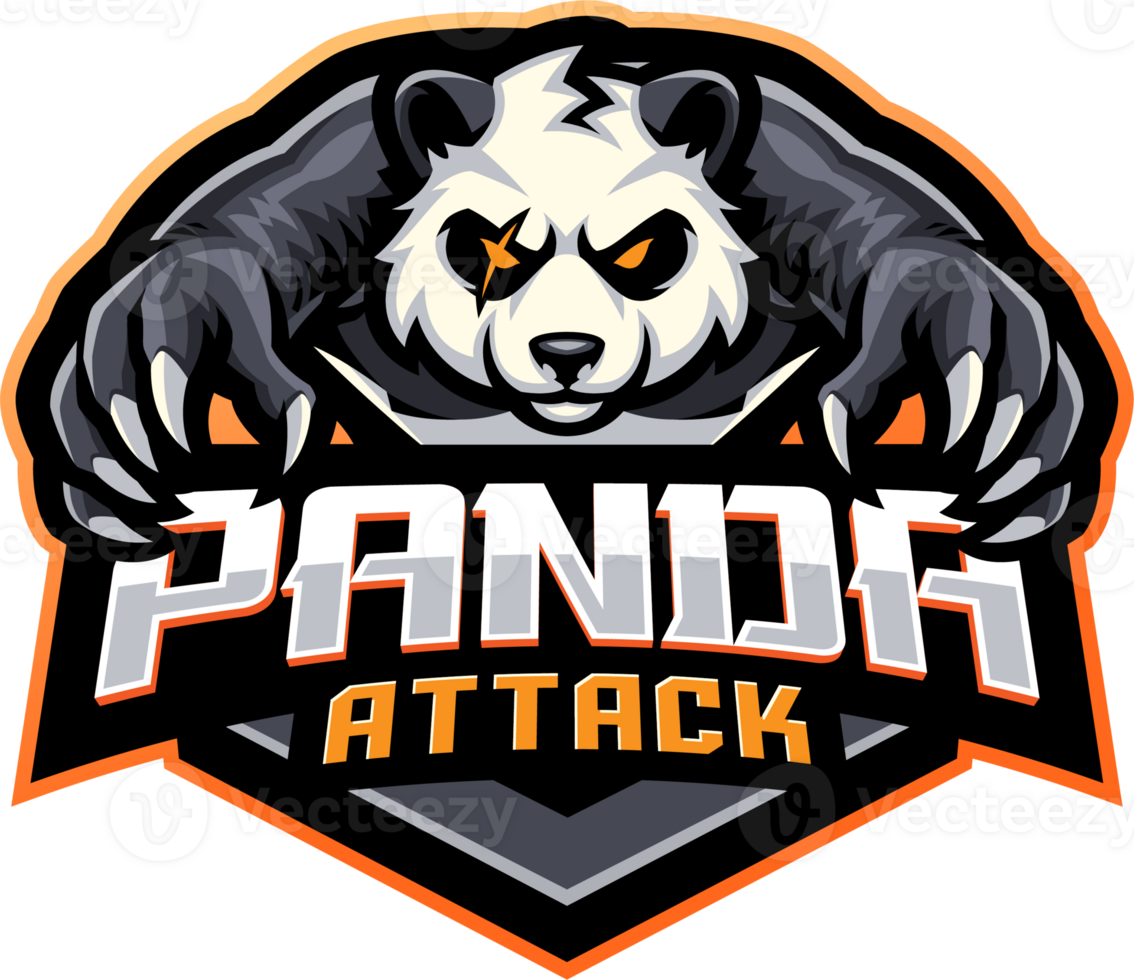 Panda attack mascot png