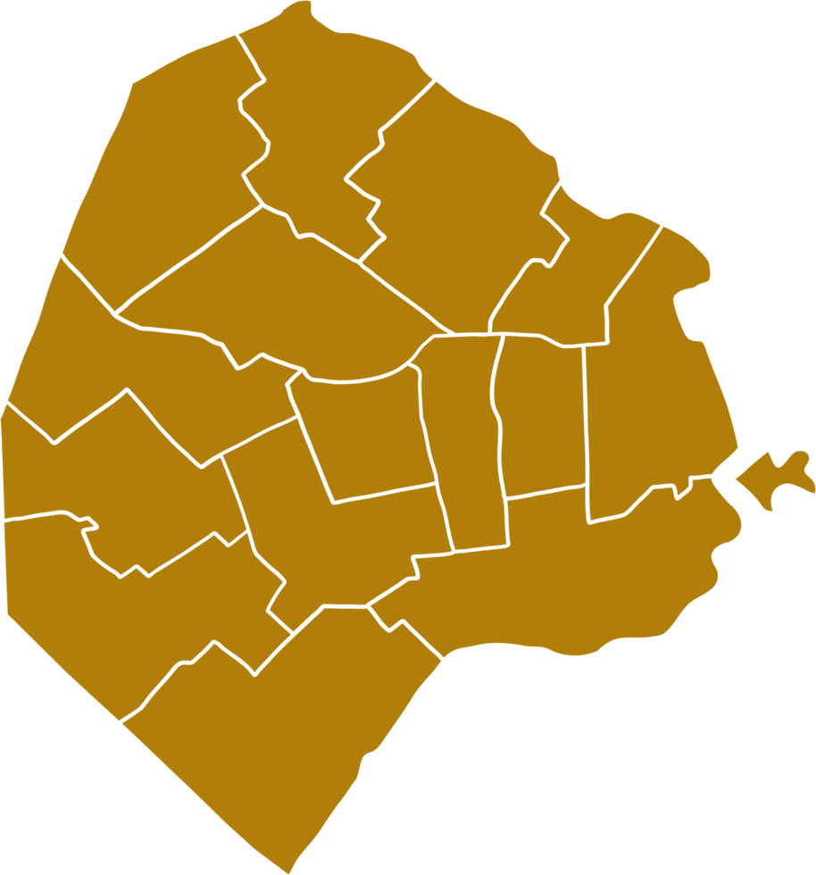 Freehand solid color drawing of Buenos Aires city map. png