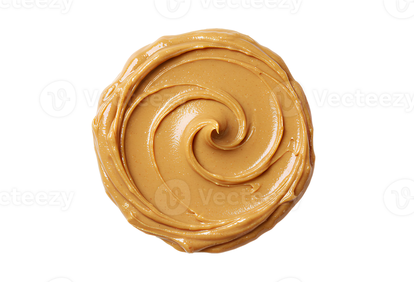 Peanut butter spread set . smooth and creamy peanut butter texture top view . Peanut butter spread with a swirl pattern isolated. nut butter flat lay for cooking and food design isolated png