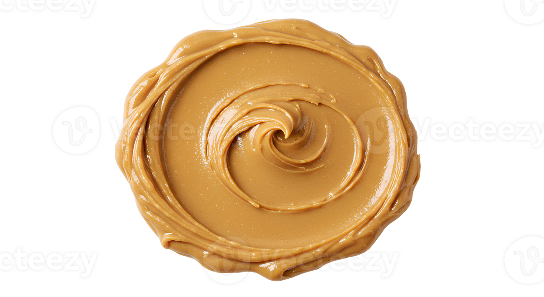 Peanut butter spread isolated on a transparent background, smooth and creamy texture perfect for food design and advertising png