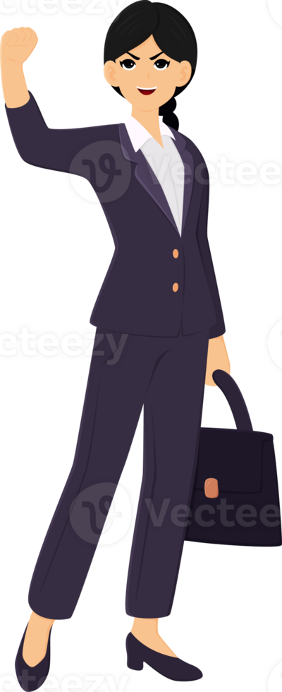 business work women full body. cartoon character illustration design png