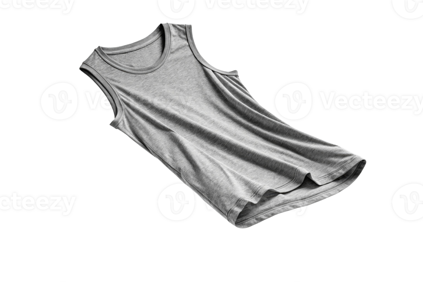 gray tank top with soft texture, perfect for casual wear or workouts, showcasing simple and stylish design png