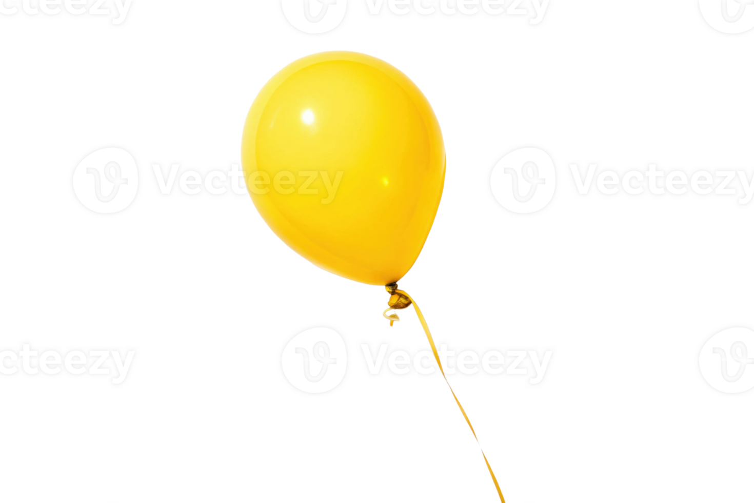 bright yellow balloon floats gracefully, symbolizing joy and celebration, perfect for parties and festive occasions png