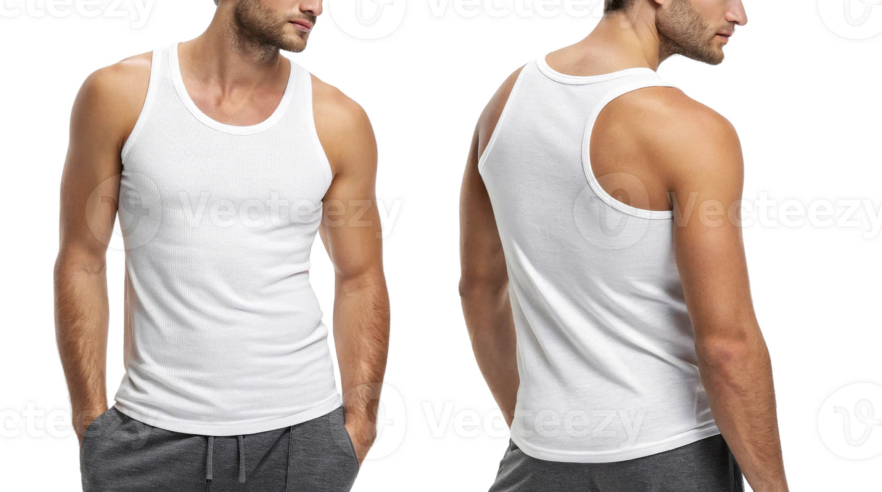 stylish and comfortable men tank top, perfect for casual wear or workouts, showcasing classic design and versatile fit png