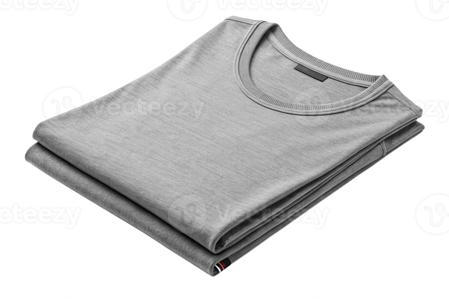 Soft gray t shirt folded neatly, showcasing its casual style and comfortable fabric, perfect for everyday wear png