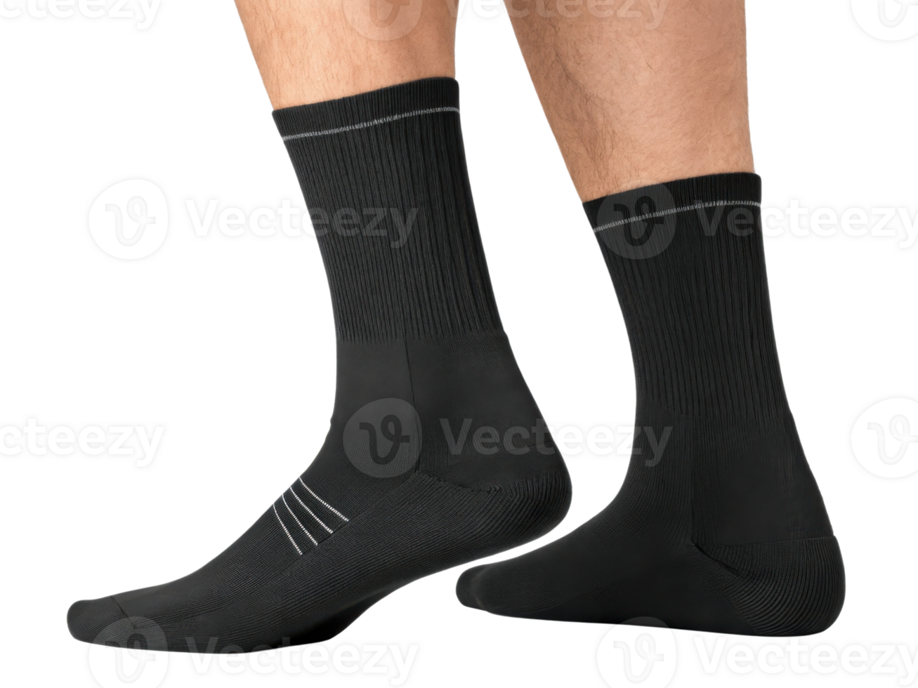 Stylish black socks mockup showcasing comfortable fit perfect for casual or formal wear. Ideal for any wardrobe png