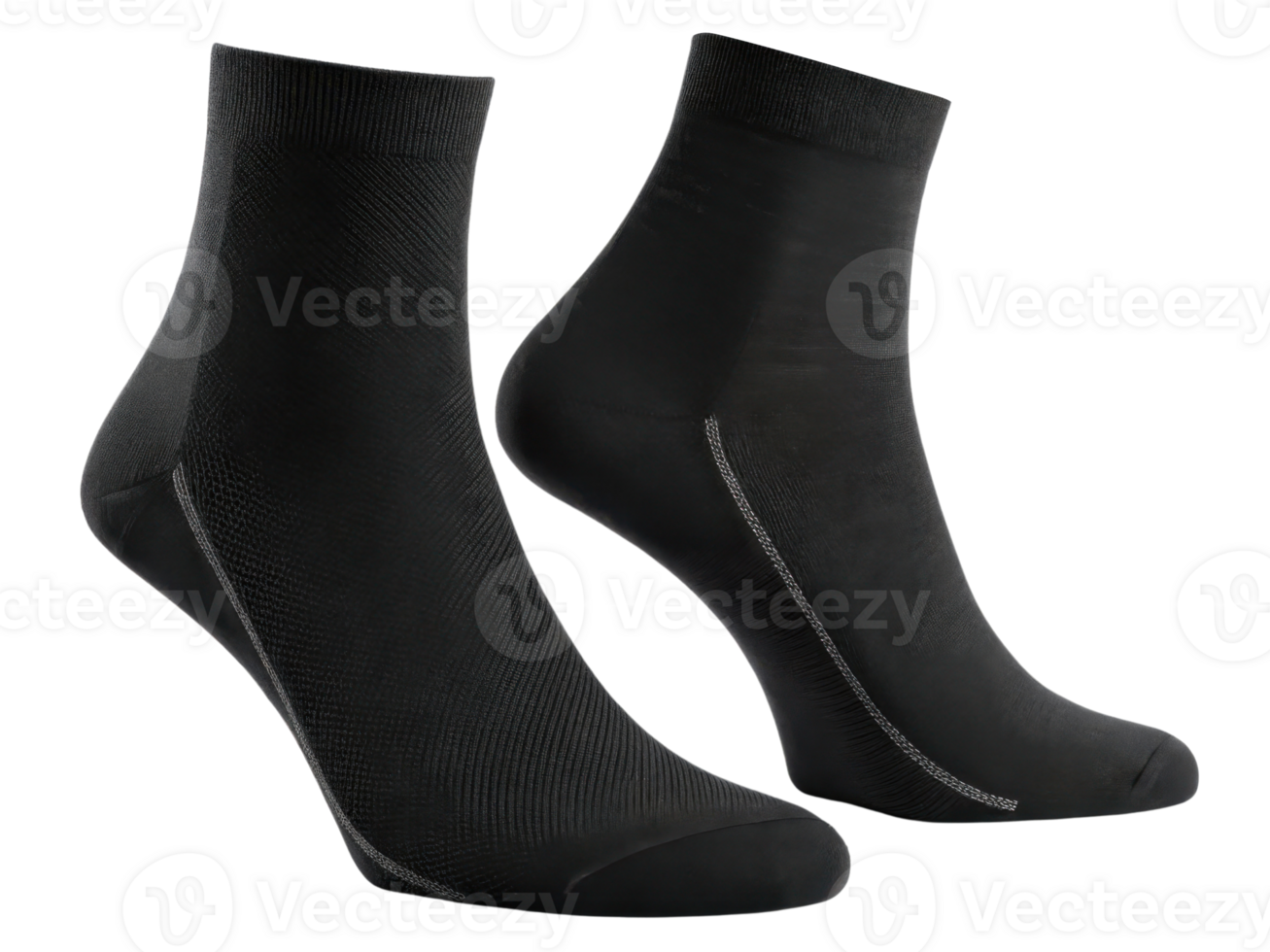 Stylish black socks mockup showcasing sleek design perfect for any casual or formal outfit. Ideal for showcasing fashion trends png