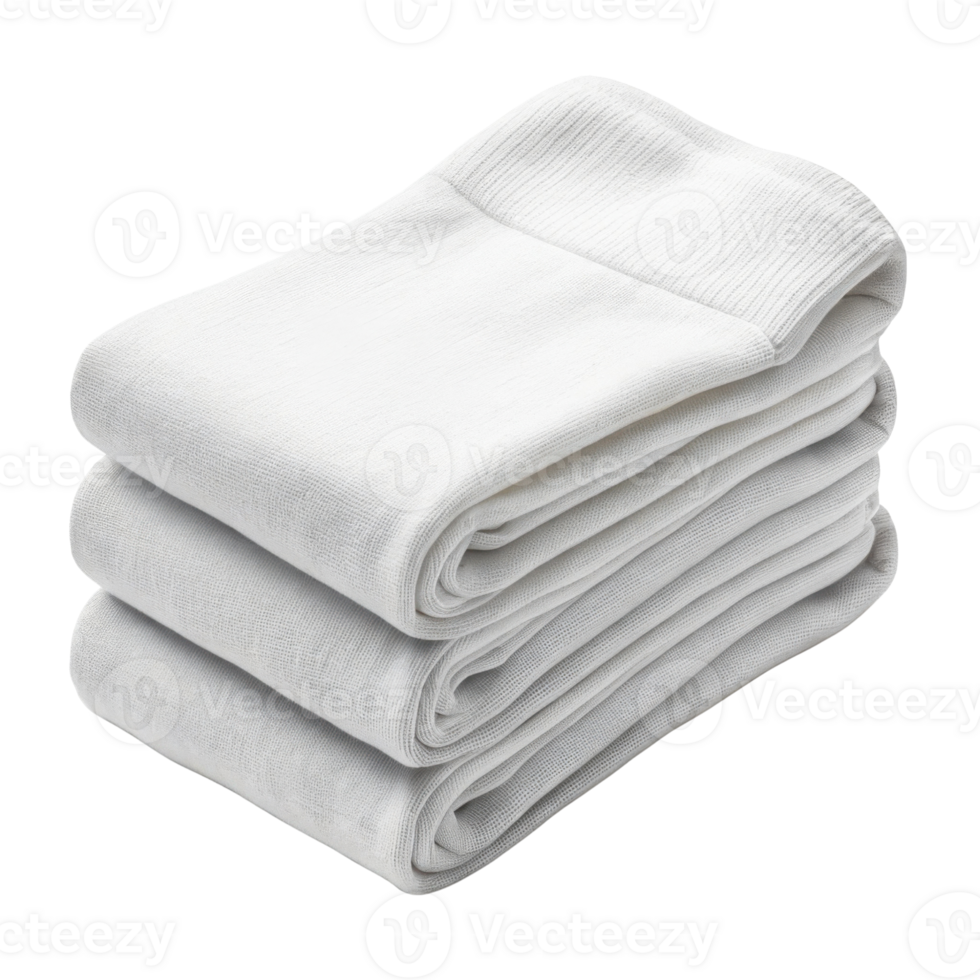Soft and comfortable socks are neatly stacked in mockup display, perfect for showcasing their quality and design png