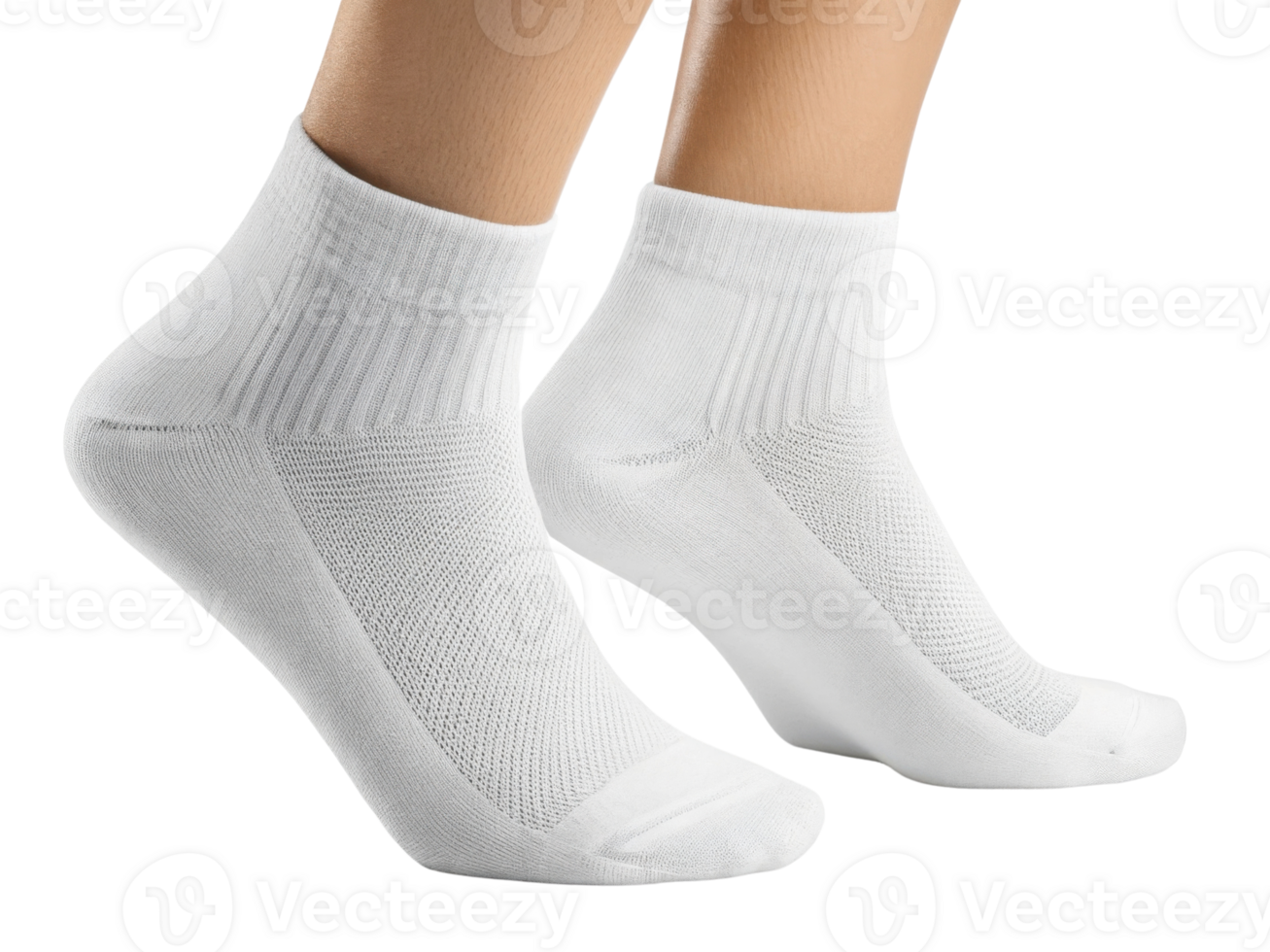 Comfortable white socks displayed in mockup, perfect for casual wear and showcasing style and functionality png
