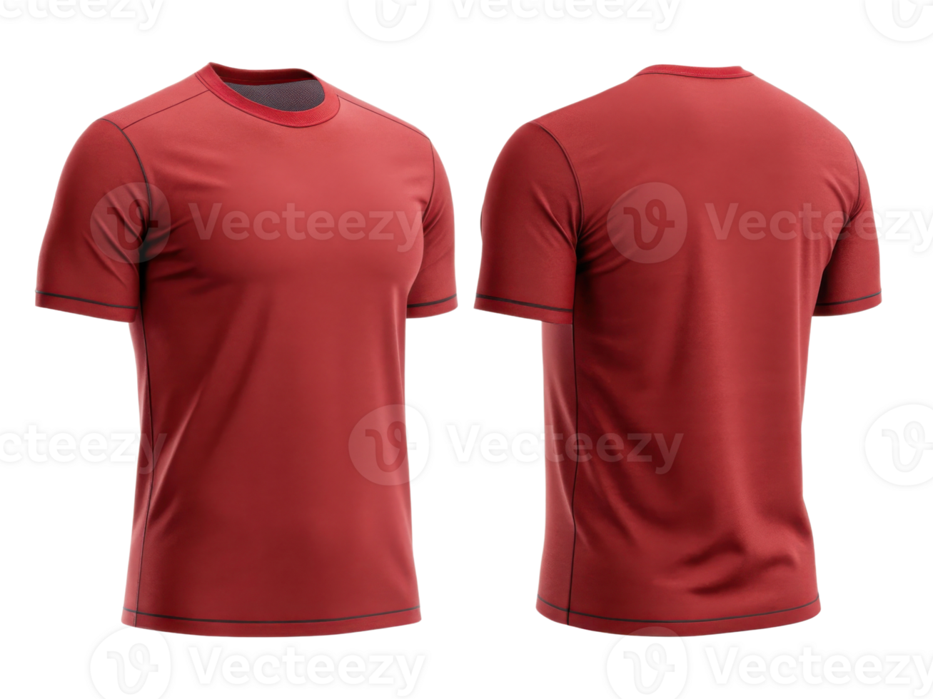 vibrant red t shirt template showcasing modern design with short sleeves and comfortable fit perfect for casual wear or sports activities png
