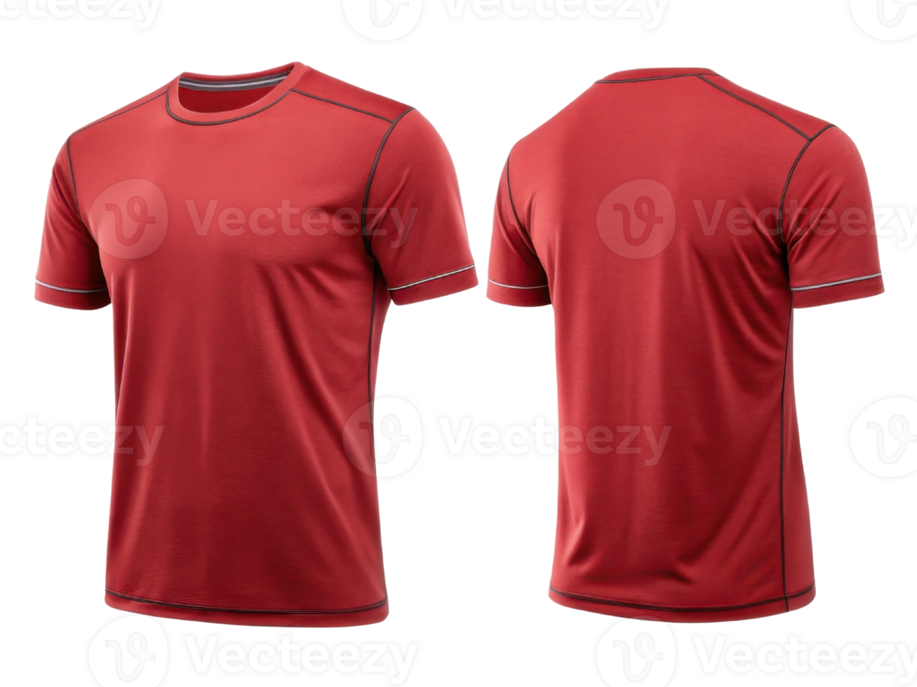 Lightweight red t shirt template designed for comfort and style, perfect for casual wear or workouts png