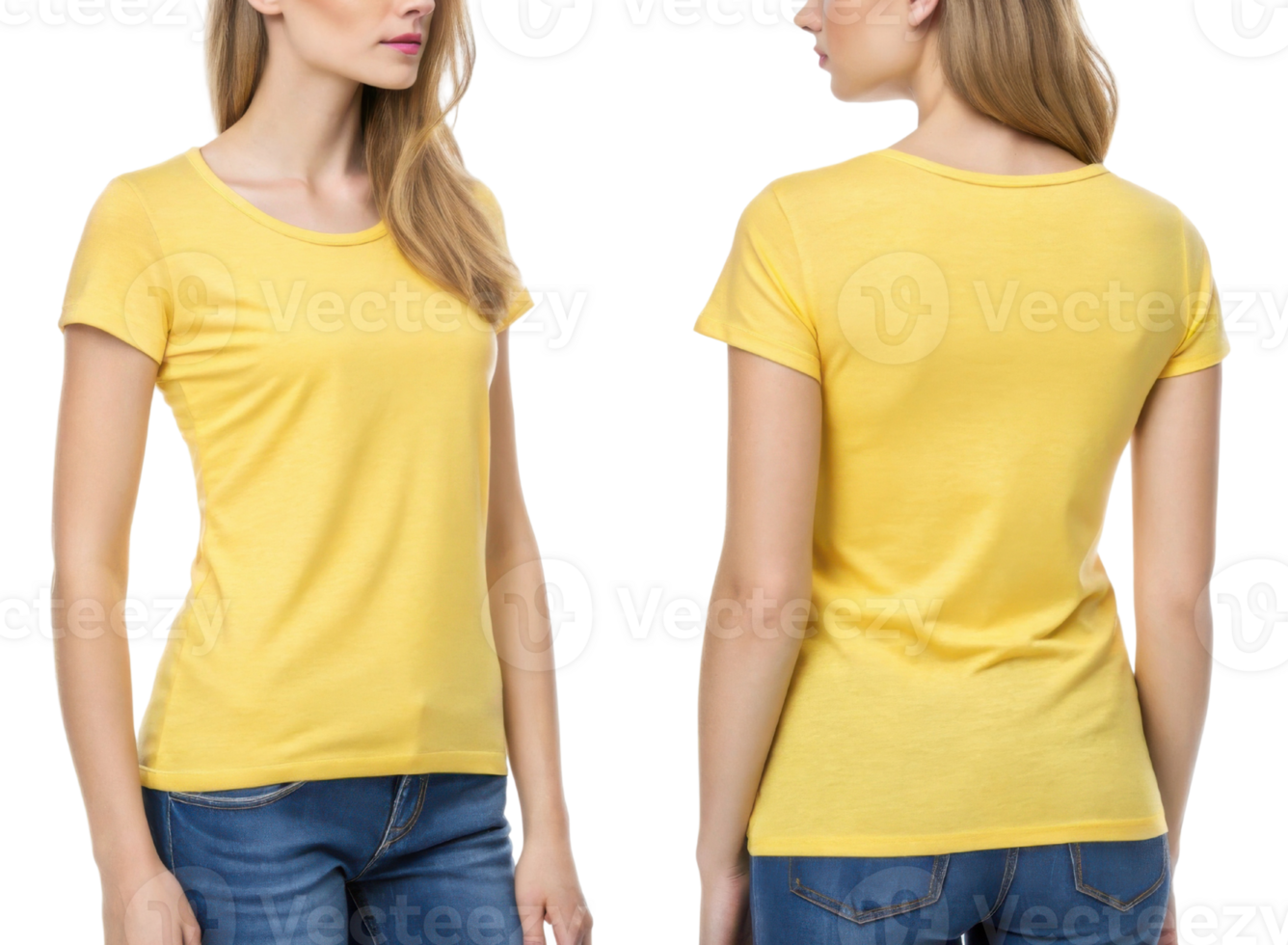 stylish yellow t shirt template showcasing modern fit perfect for casual wear and versatile styling options png
