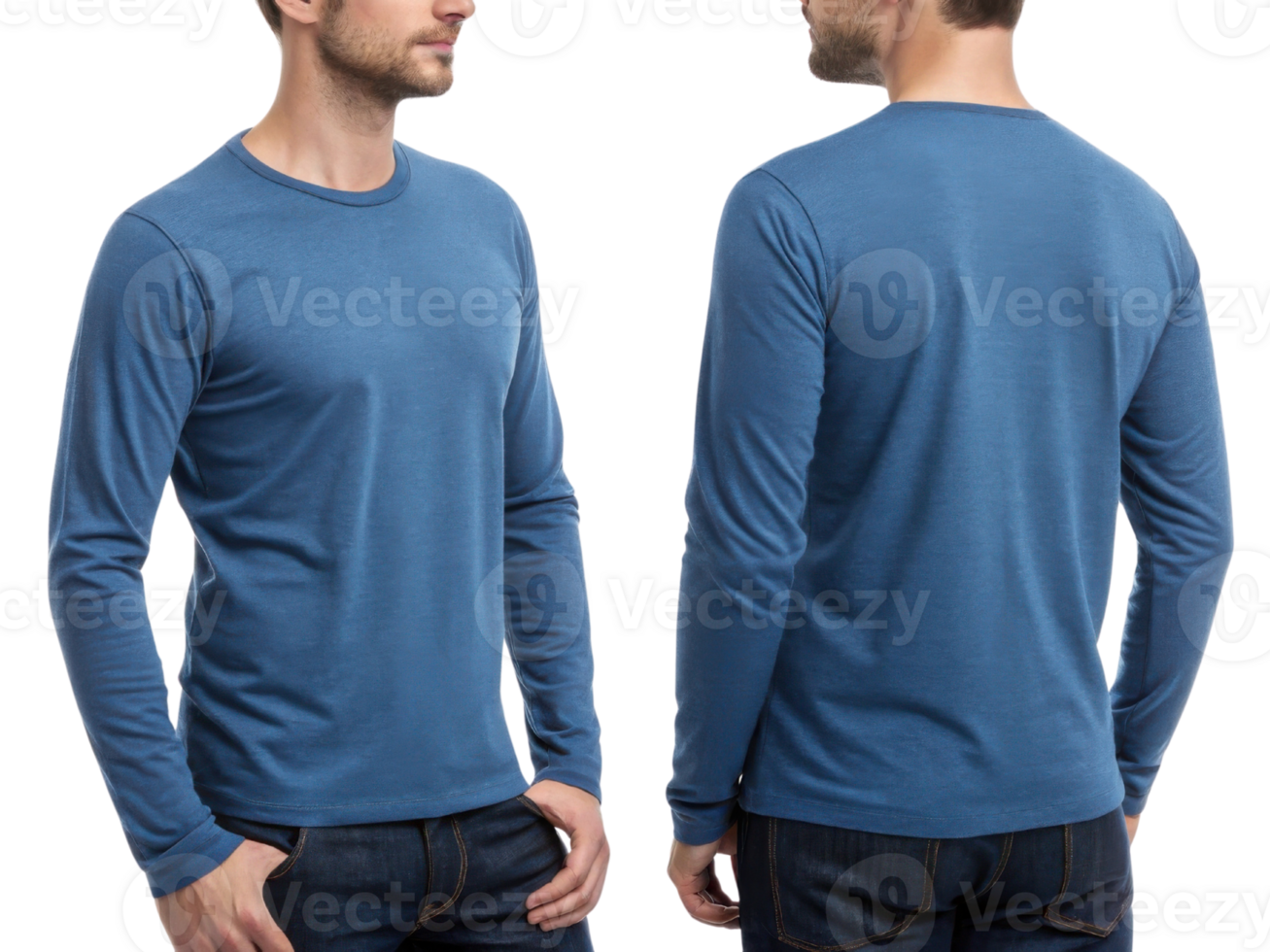 stylish long sleeve tshirt template designed for comfort and versatility, perfect for casual wear or layering in any season png