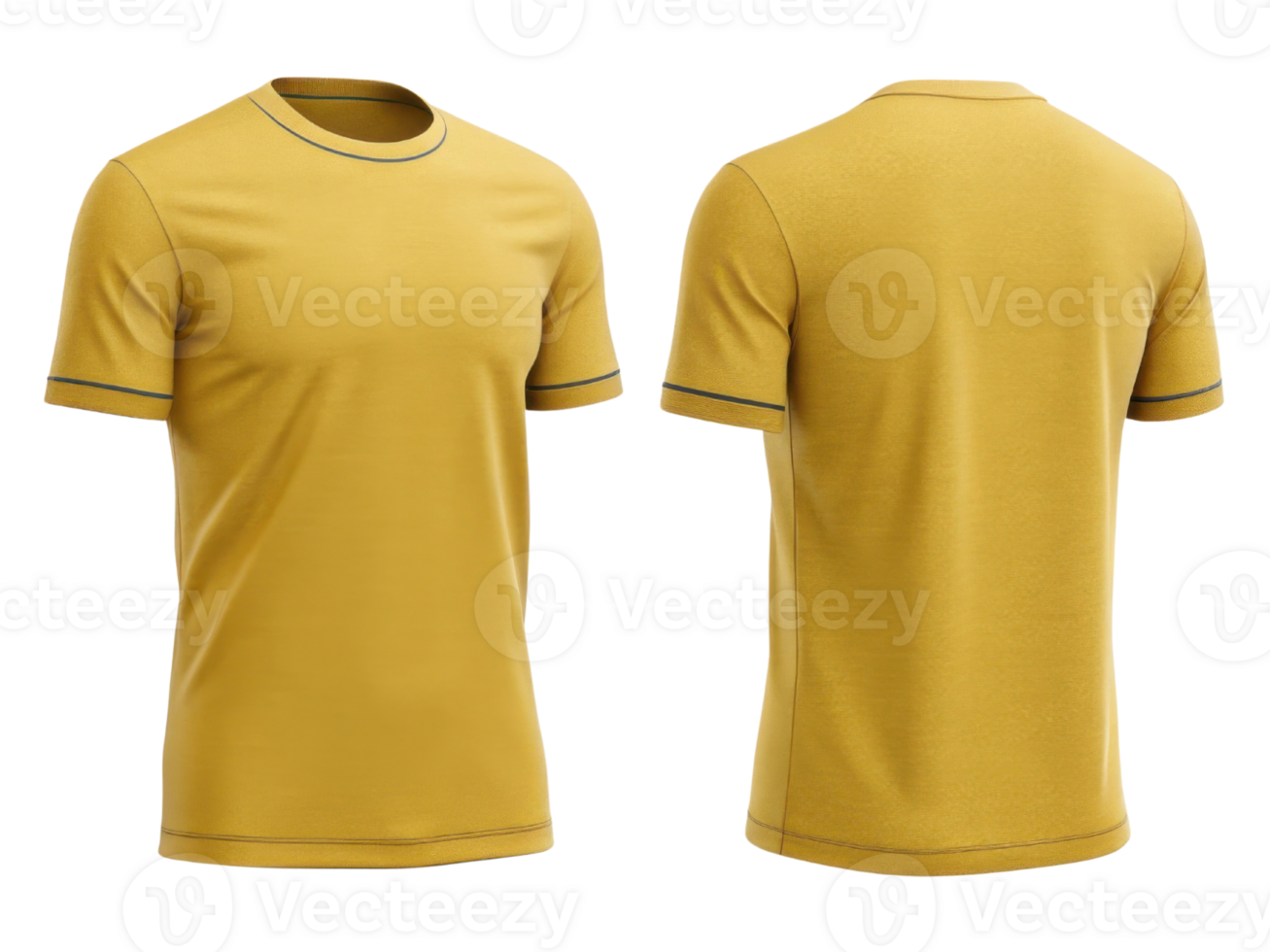 stylish yellow t shirt template featuring modern design with contrasting trim perfect for casual wear or branding opportunities png