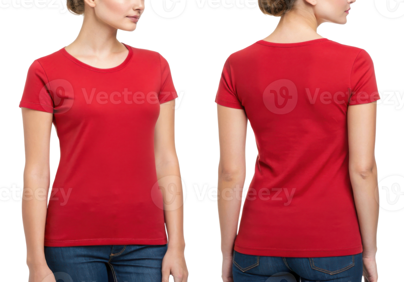 vibrant red t shirt template showcasing stylish design perfect for casual wear or branding opportunities png