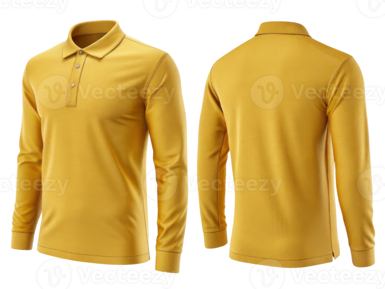 stylish polo shirt template in vibrant yellow showcases modern design perfect for casual or semi formal occasions png