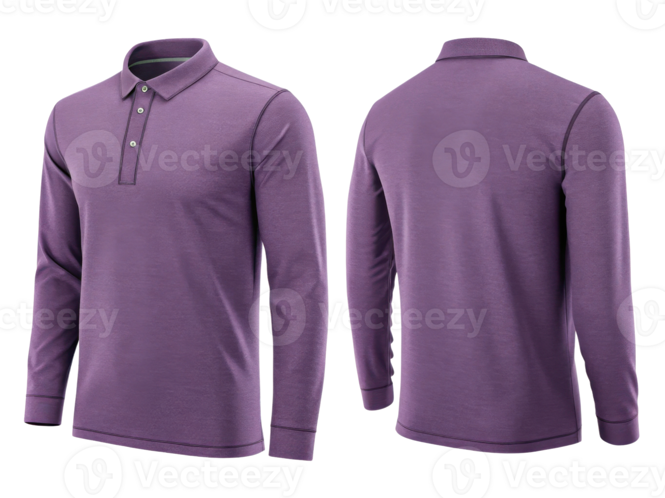 stylish polo shirt template in vibrant purple color, perfect for casual outings or sports activities, combines comfort and elegance png