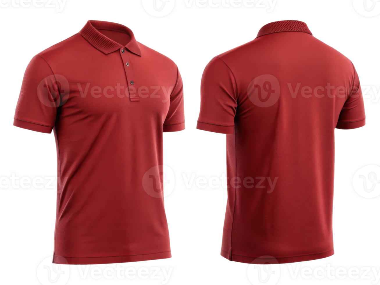 stylish polo shirt template in vibrant red color showcases modern design perfect for casual or semi formal occasions png