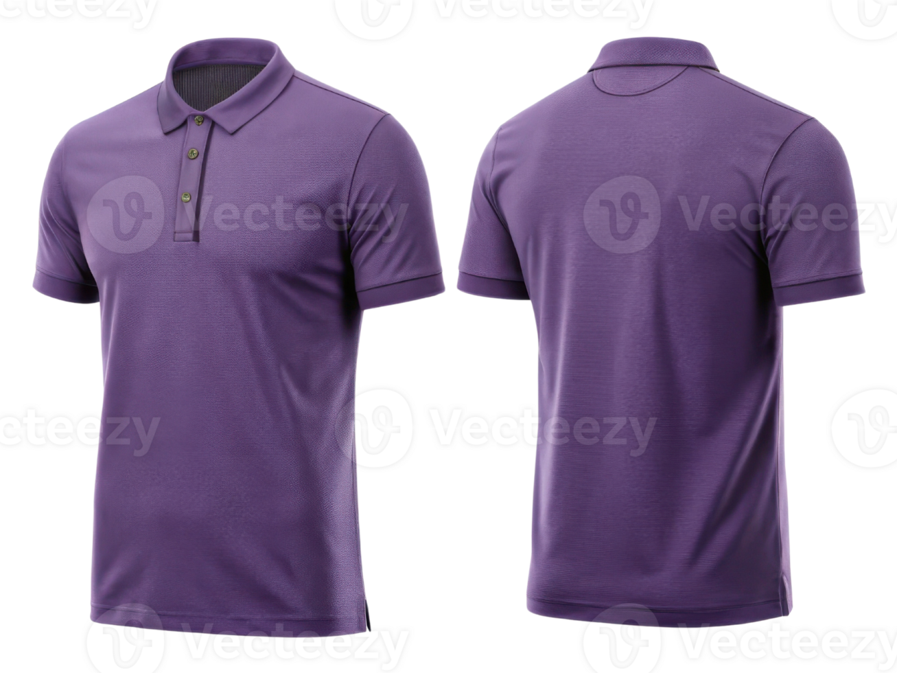 stylish polo shirt template in rich purple hue, perfect for casual outings or sporty events, combining comfort and elegance seamlessly png