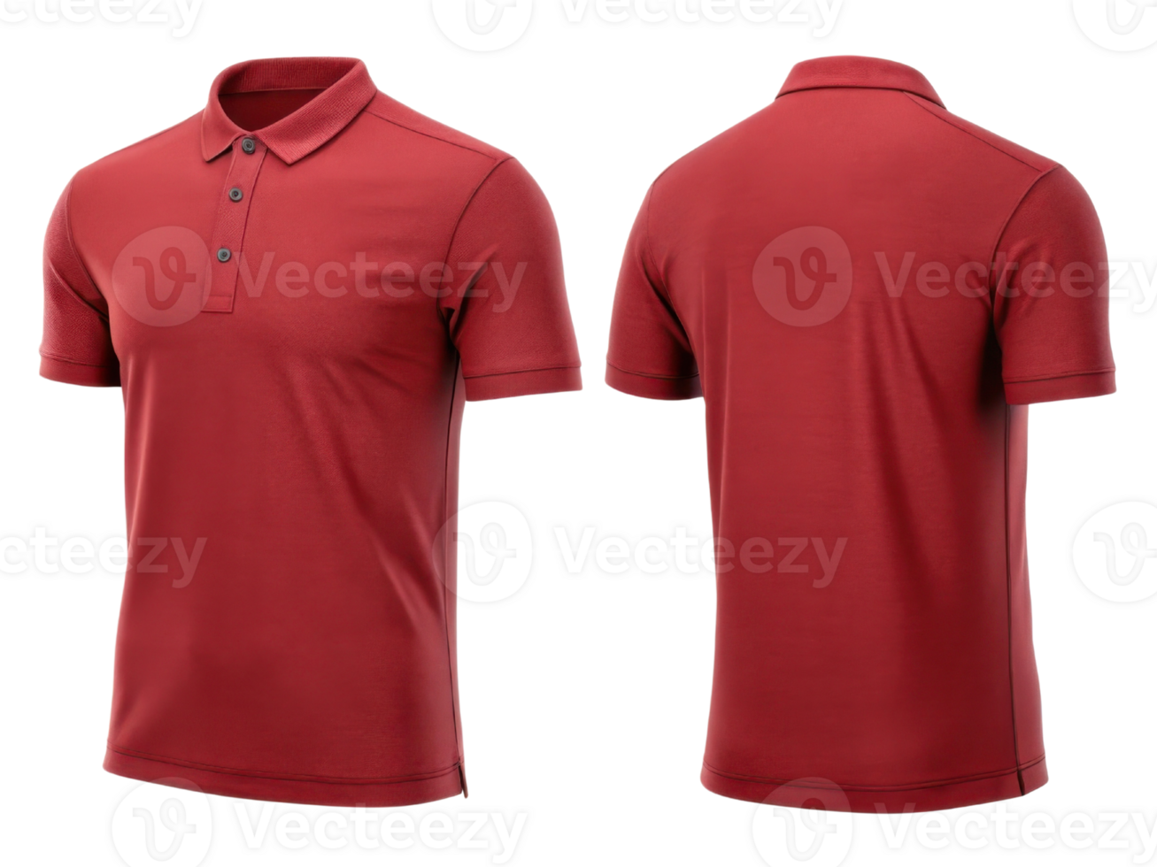 stylish polo shirt template in rich red color showcases modern design perfect for casual or semi formal occasions png