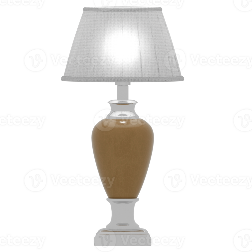 Render table lamp with transparent background png