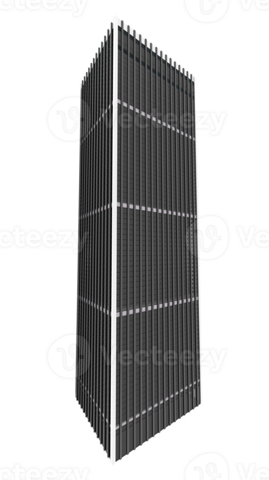 Render tall building with transparent background png