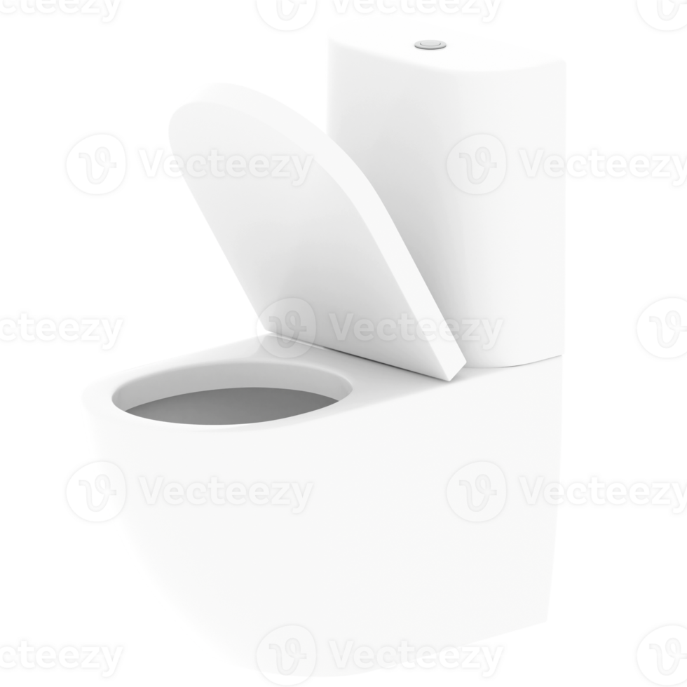 Render toilet with transparent background png