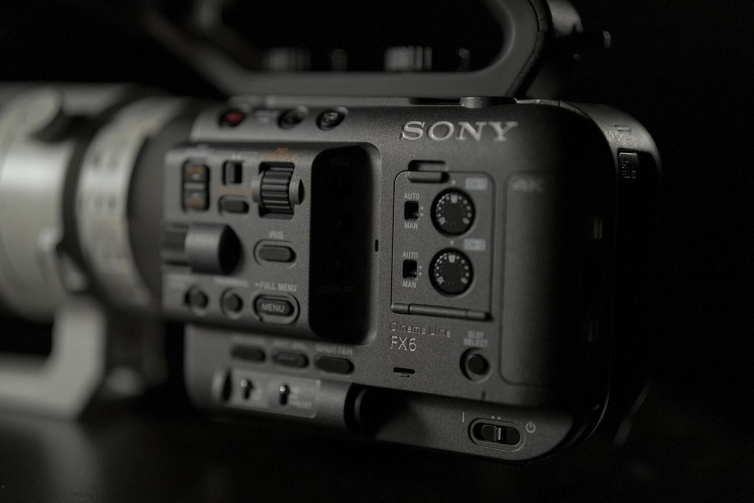 Close-up of a Sony FX6 Cinema Camera October 24, 2023. Indonesia photo
