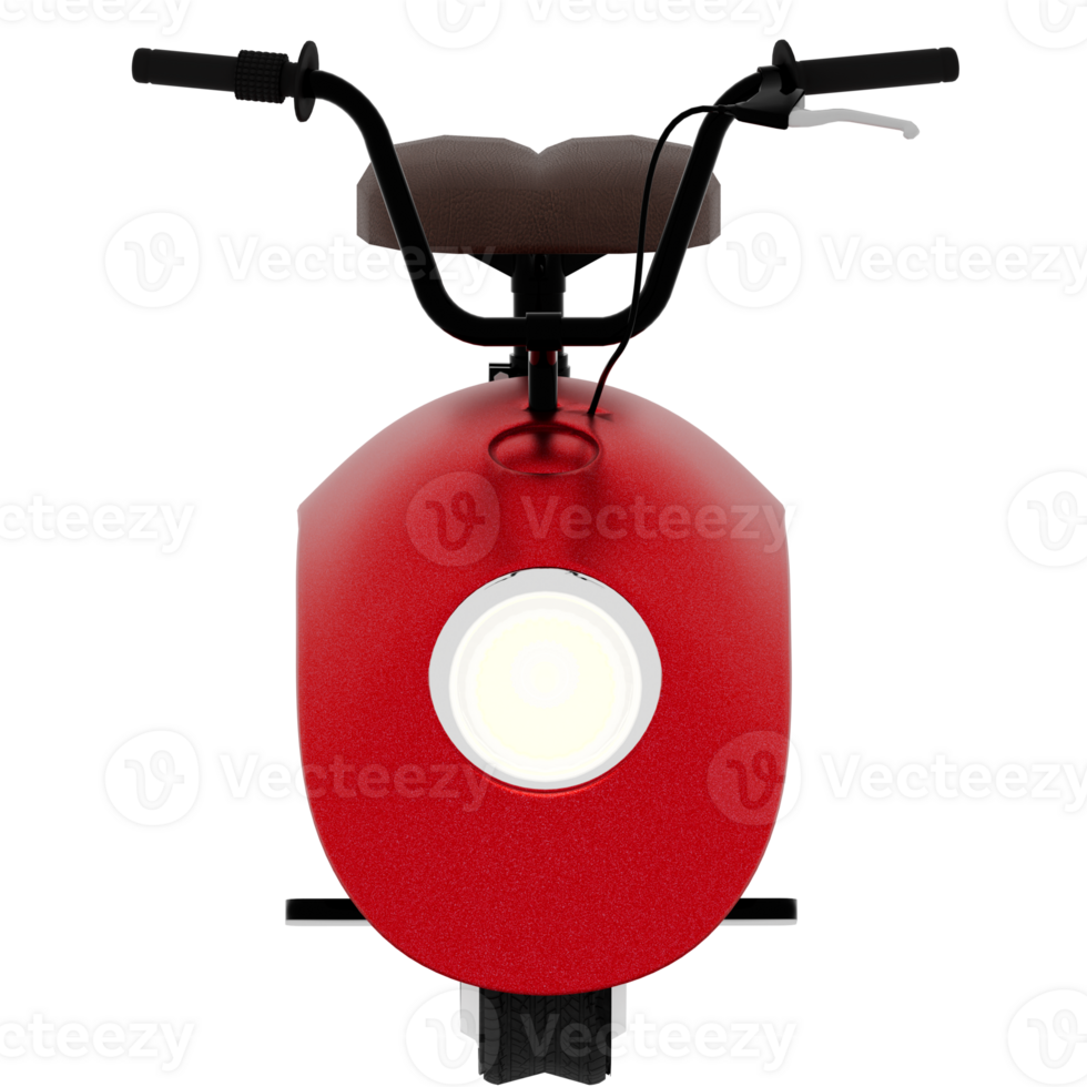 Render red scooter with transparent background png
