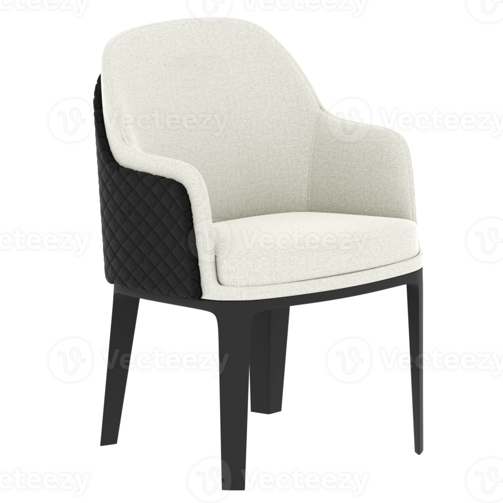 3d render luxury chair decor with transparent background png