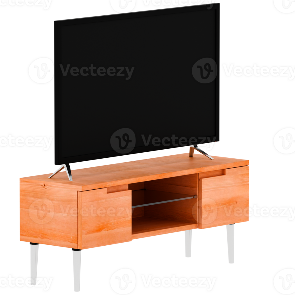 Render tv stand with transparent background png