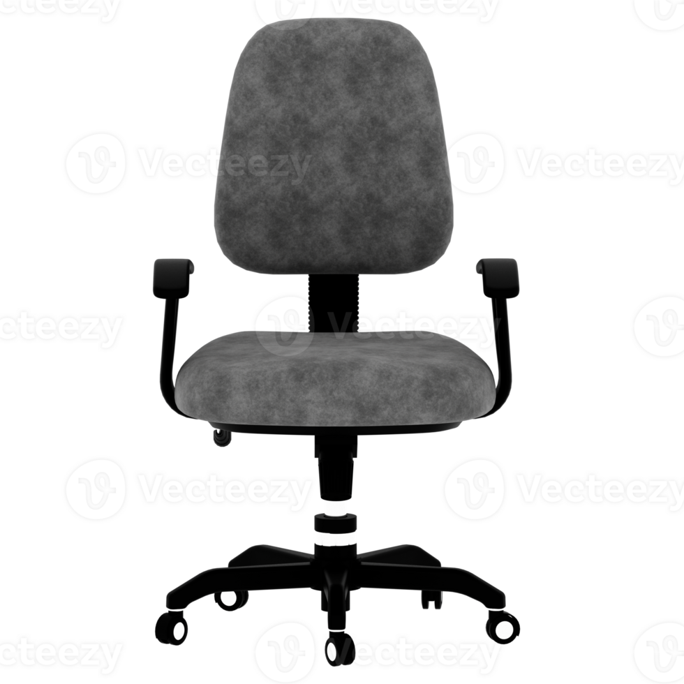 3d render office chair with transparent background png