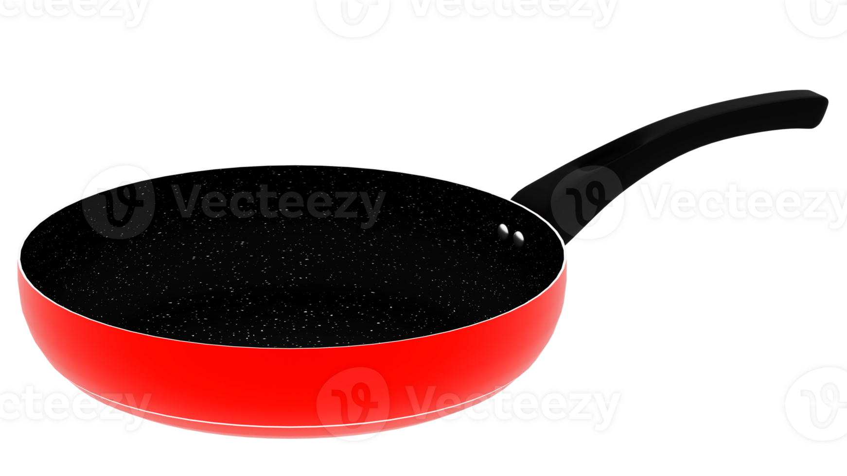 Render frying pan with transparent background png