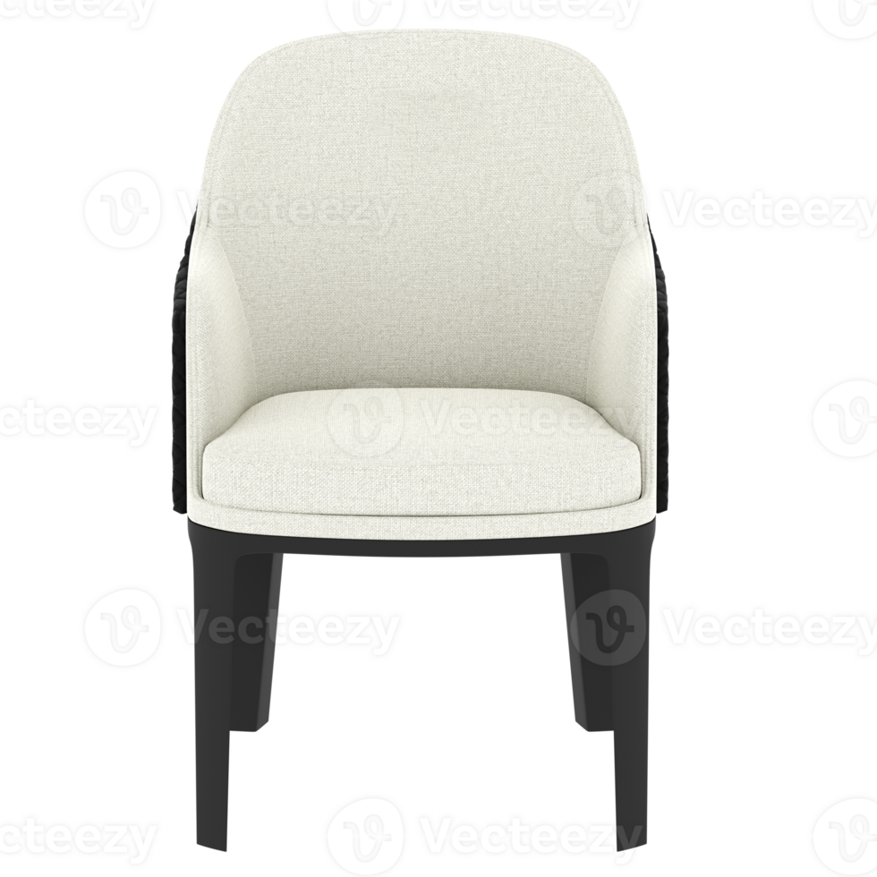 Render luxury chair decor with transparent background png