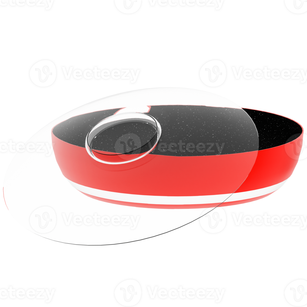 3d render frying pan with transparent background png