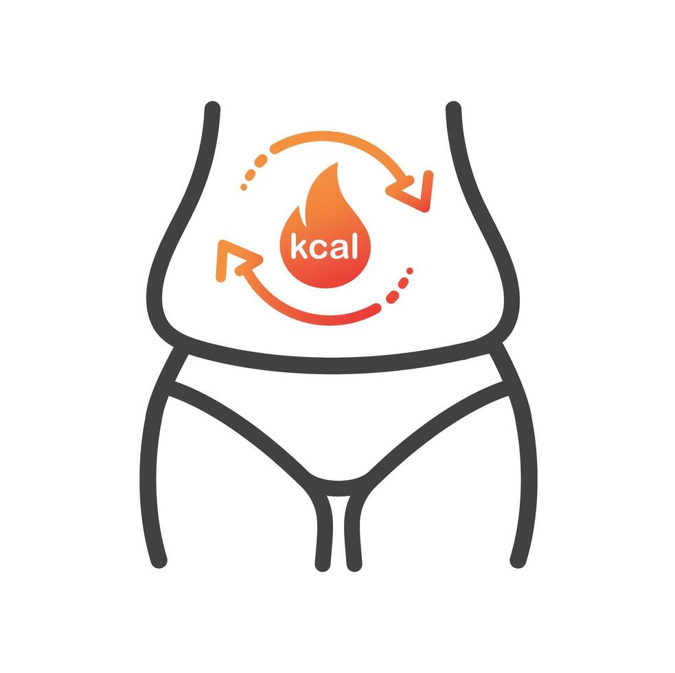 Metabolism icon, Burn icon, illustration. vector