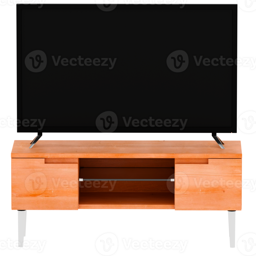 3d render tv stand with transparent background png