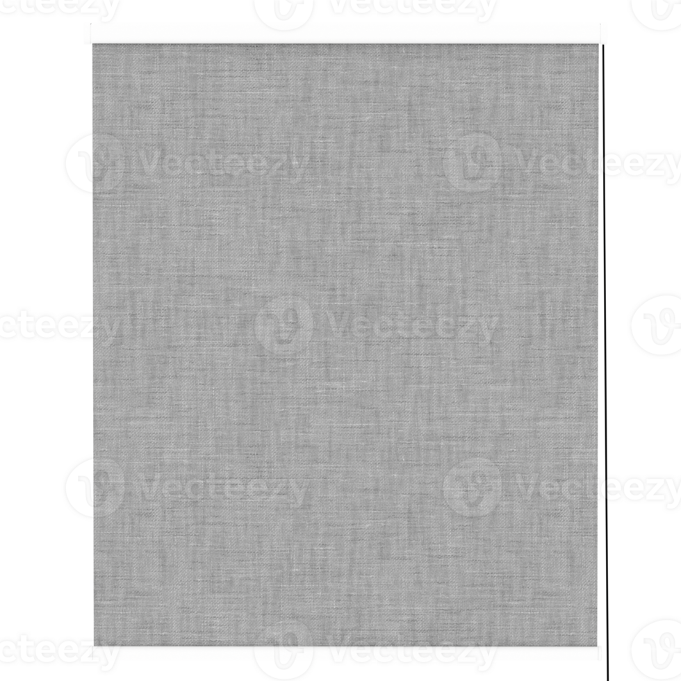 3d render fabric roller blind with transparent background png