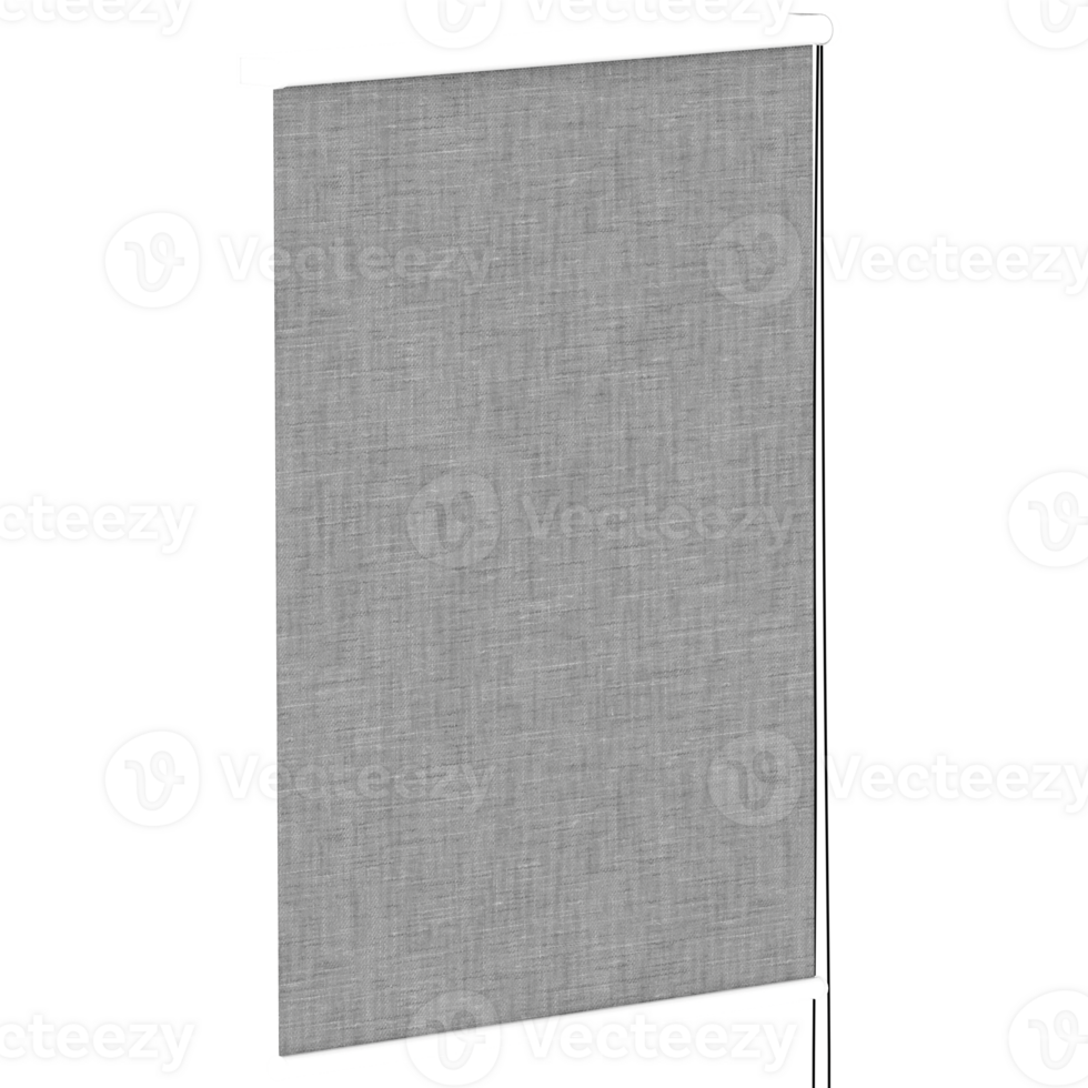 Render fabric roller blind with transparent background png